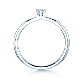 Verlovingsring Heart Clean in 14K witgoud met diamant 0,16ct G/SI