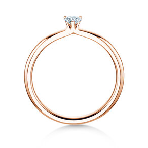 Verlovingsring Heart Clean in 9K roségoud met diamant 0,23ct G/SI