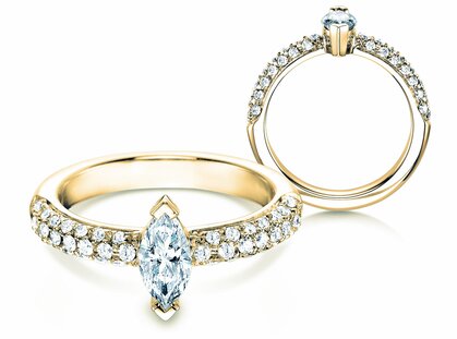 Verlovingsring Louis in 18K geelgoud met diamanten 1,12ct G/SI