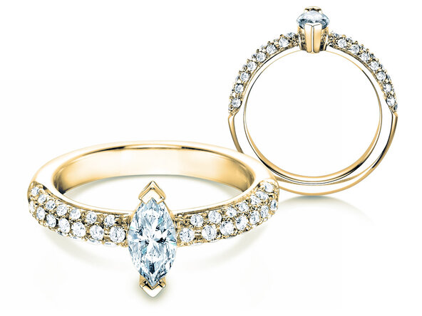 Verlovingsring Louis in 18K geelgoud met diamanten 1,12ct G/SI
