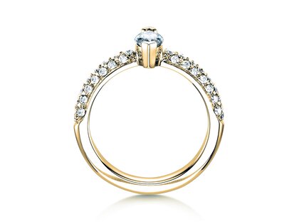 Verlovingsring Louis in 18K geelgoud met diamanten 1,12ct G/SI
