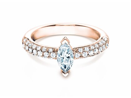 Verlovingsring Louis in 18K roségoud met diamanten 1,12ct G/SI