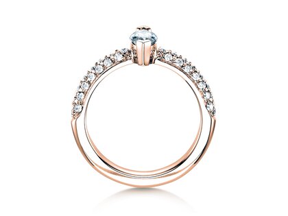 Verlovingsring Louis in 18K roségoud met diamanten 1,12ct G/SI