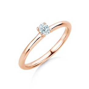 Verlovingsring Oval Clean in 14K roségoud met diamant 0,08ct G/SI