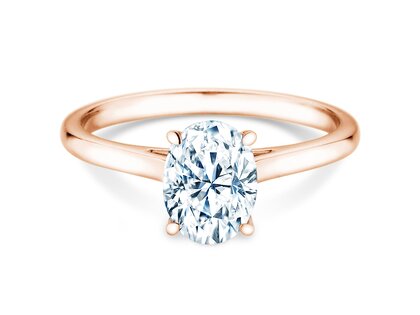 Verlovingsring Oval Cut in 18K roségoud met Lab-grown diamant 1,00ct E/VS