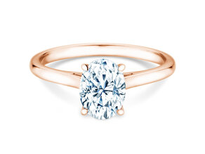 Verlovingsring Oval Cut in 18K roségoud met Lab-grown diamant 1,00ct E/VS