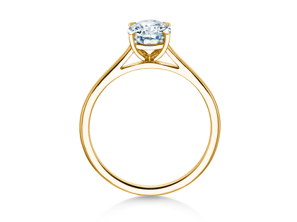 Verlovingsring Oval Cut in 9K geelgoud met Lab-grown diamant 0,50ct E/VS
