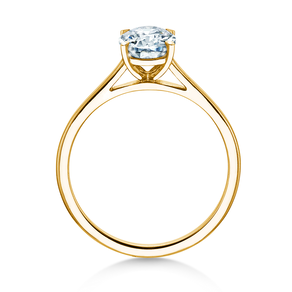 Verlovingsring Oval Cut in 9K geelgoud met Lab-grown diamant 0,50ct E/VS