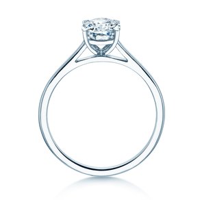 Verlovingsring Oval Cut in 14K witgoud met diamant 2,00ct G/SI