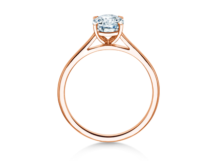 Verlovingsring Oval Cut in 18K roségoud met Lab-grown diamant 1,00ct E/VS