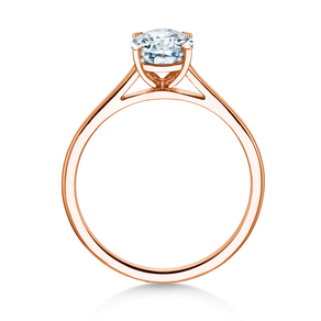 Verlovingsring Oval Cut in 18K roségoud met Lab-grown diamant 1,00ct E/VS