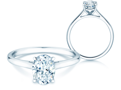 Verlovingsring Oval Cut Lab-grown diamant