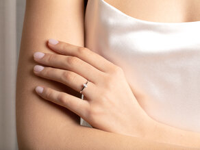 Verlovingsring Oval Cut in 9K geelgoud met diamant 0,25ct
