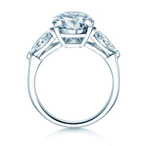 Verlovingsring Oval Pear Cut in 14K witgoud met diamanten 0,82ct G/SI