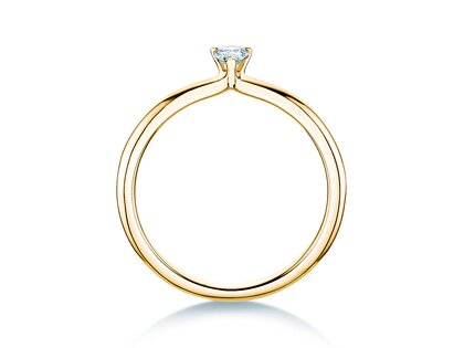 Verlovingsring Pear Clean in 9K geelgoud met diamant 0,08ct G/SI
