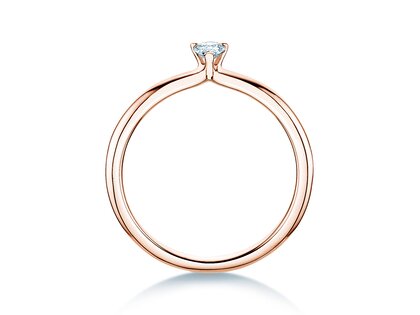 Verlovingsring Pear Clean in 14K roségoud met diamant 0,25ct G/SI