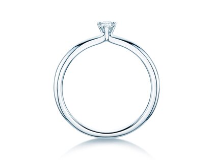 Verlovingsring Pear Clean in 9K witgoud met diamant 0,08ct G/SI