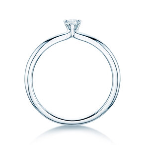 Verlovingsring Pear Clean in 9K witgoud met diamant 0,08ct G/SI
