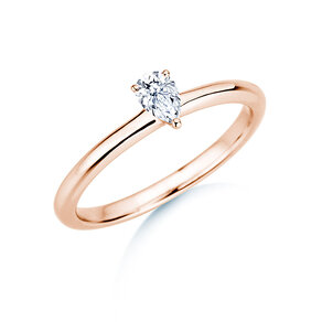 Verlovingsring Pear Clean in 14K roségoud met diamant 0,25ct G/SI