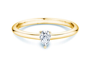Verlovingsring Pear Clean in 9K geelgoud met diamant 0,08ct G/SI