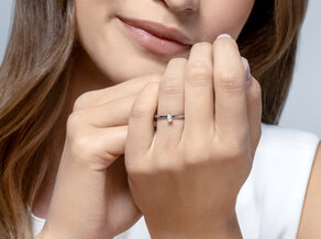 Verlovingsring Pear Clean in 9K witgoud met diamant 0,08ct G/SI