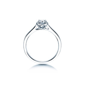 Verlovingsring Pear Shape in 14K witgoud met diamanten 0,50ct G/SI