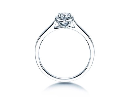 Verlovingsring Pear Shape in 9K witgoud met Lab-grown diamanten 0,40ct E/VS