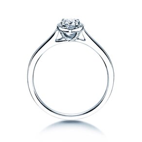 Verlovingsring Pear Shape in 9K witgoud met Lab-grown diamanten 0,40ct E/VS