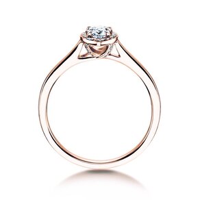Verlovingsring Pear Shape in 14K roségoud met diamanten 0,50ct G/SI