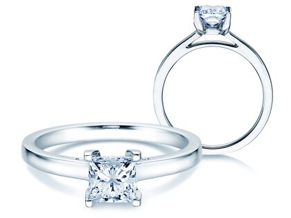 Verlovingsring Princess in 14K witgoud met diamant 1,50ct G/SI