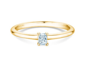 Verlovingsring Radiant Clean in 9K geelgoud met diamant 0,08ct G/SI