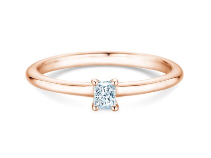Verlovingsring Radiant Clean in 9K roségoud met diamant 0,08ct G/SI