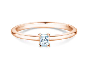 Verlovingsring Radiant Clean in 9K roségoud met diamant 0,08ct G/SI
