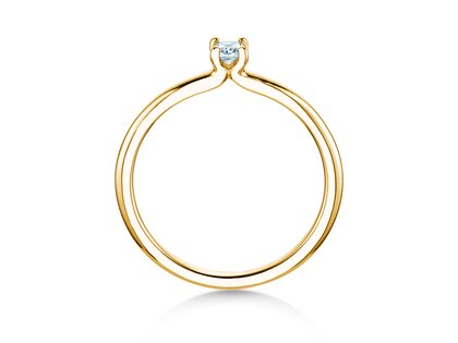 Verlovingsring Radiant Clean in 9K geelgoud met diamant 0,08ct G/SI