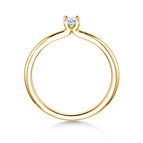 Verlovingsring Radiant Clean in 9K geelgoud met diamant 0,08ct G/SI