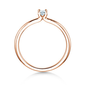 Verlovingsring Radiant Clean in 9K roségoud met diamant 0,08ct G/SI