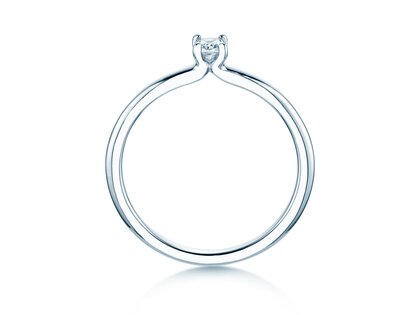 Verlovingsring Radiant Clean in 14K witgoud met diamant 0,08ct G/SI