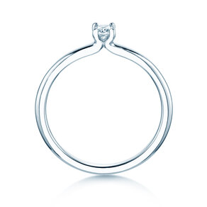 Verlovingsring Radiant Clean in 14K witgoud met diamant 0,08ct G/SI