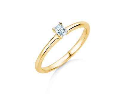 Verlovingsring Radiant Clean in 9K geelgoud met diamant 0,08ct G/SI