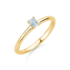 Verlovingsring Radiant Clean in 9K geelgoud met diamant 0,08ct G/SI