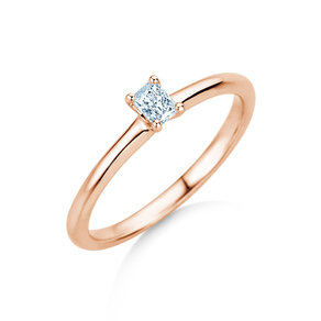 Verlovingsring Radiant Clean in 9K roségoud met diamant 0,08ct G/SI
