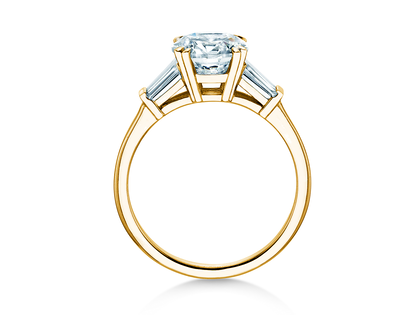 Verlovingsring Brilliant Tapered Baguette  in 9K geelgoud met Lab-grown diamanten 0,41ct E/VS