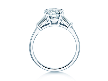 Verlovingsring Brilliant Tapered Baguette  in 14K witgoud met diamanten 0,41ct G/SI