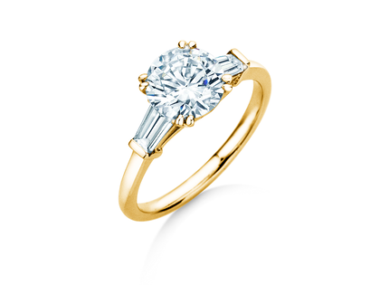 Verlovingsring Brilliant Tapered Baguette  in 9K geelgoud met Lab-grown diamanten 0,41ct E/VS