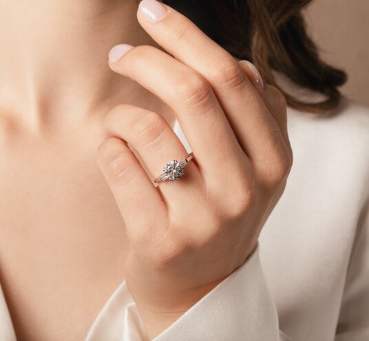 Verlovingsring Brilliant Tapered Baguette  in 9K witgoud met Lab-grown diamanten 2,60ct