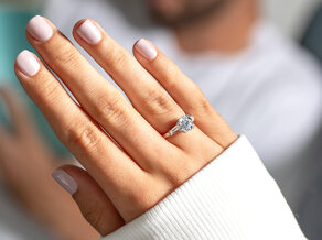 Verlovingsring Brilliant Tapered Baguette  in 14K witgoud met diamanten 0,41ct G/SI