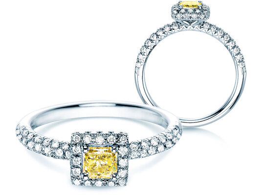 Verlovingsring Sophie in 18K witgoud met diamanten 1,02ct