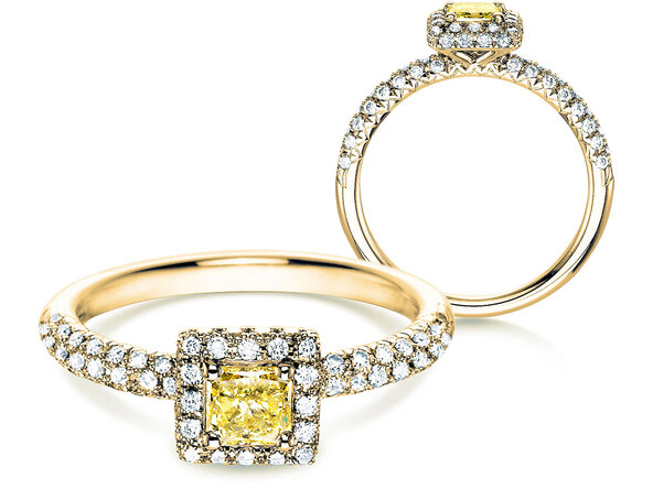 Verlovingsring Sophie in 18K geelgoud met diamanten 1,02ct