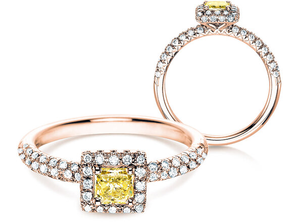 Verlovingsring Sophie in 18K roségoud met diamanten 1,02ct