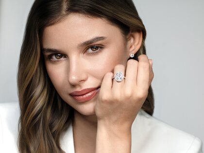 Verlovingsring The Orbit in 14K witgoud met diamanten 0,94ct G/SI